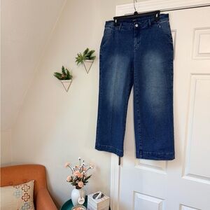 Flamingals Stylish Indigo Wide Leg Women's Jeans XL